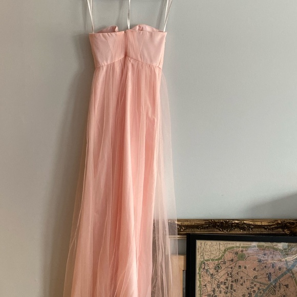 David’s Bridal Pleated Bodice Strapless Tulle Gown - Picture 3 of 4